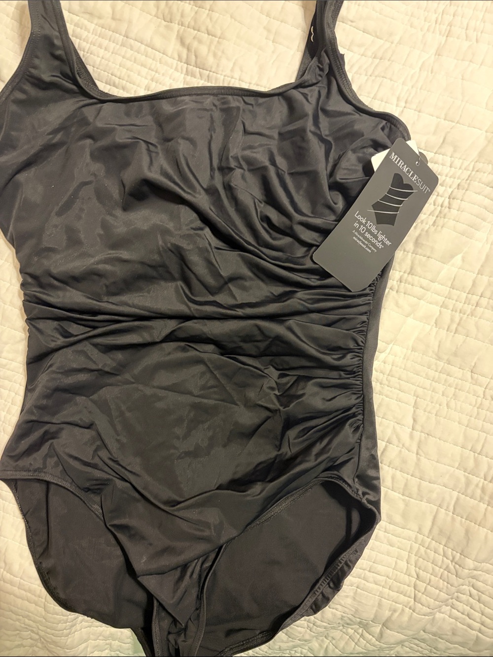 Miraclesuit Black Ruched One-Piece Shaping Swimsuit